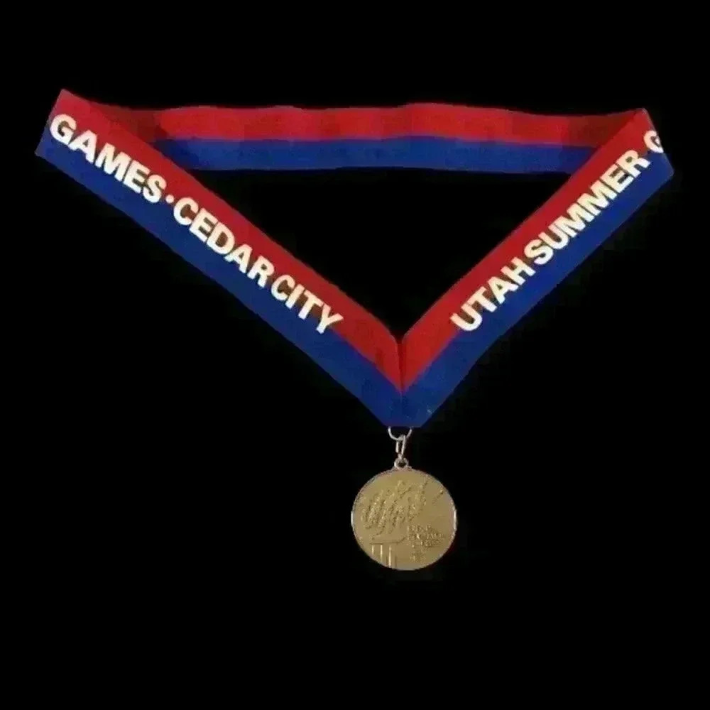 Utah Summer Games Medal Cedar City Red Blue Ribbon Olympics Sports Event… - Picture 2 of 6